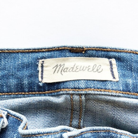 MADEWELL Slim Straight Jeans Distressed Button Front Wellmoor Womens 30 Tall - Picture 5 of 12